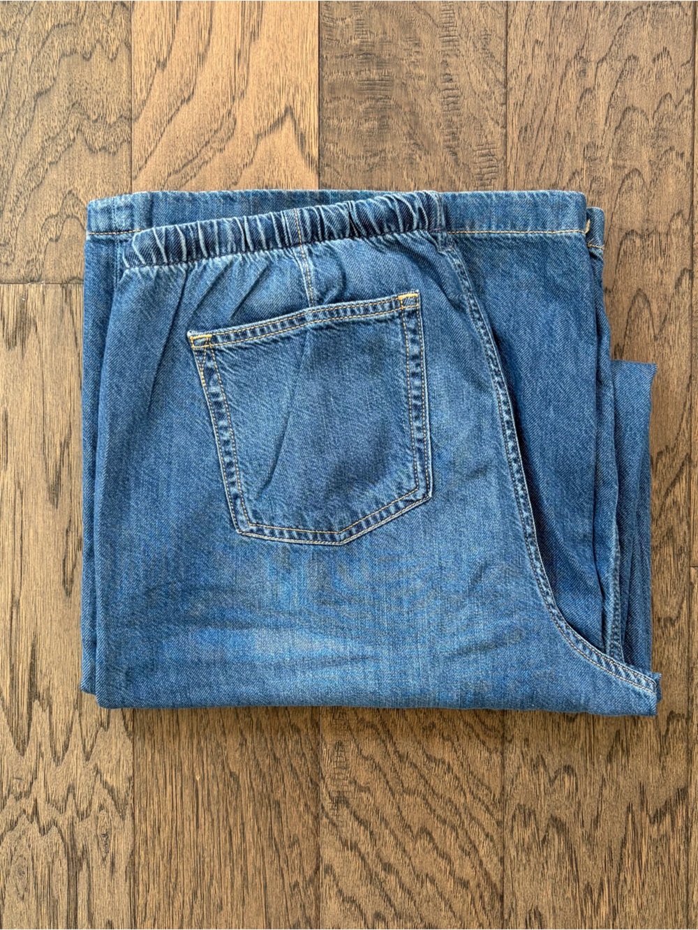 NWT GAP Wide Leg Drawstring Denim Jeans in Medium Blue LT